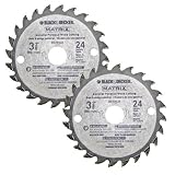 Black & Decker BDCMTTS Matrix Saw (2 Pack) Replacement 3-3/8" 24t Carbide Blade # 90585148-2pkl