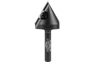 BINSTAK 60 Degree V Groove Router Bit 1/4 Inch Shank, Carbide Insert Wood CNC Router Bits for Woodworking Engraving Carving