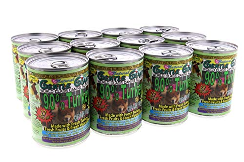 Gentle Giants Canine Nutrition 90% Turkey All-Natural Grain-Free Canned Wet Dog Food w/ Non-GMO Fruits & Vegetables – Complete, Balanced, & Healthy Formula for All Breeds & Ages, 13oz (12 Pack)