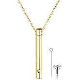 YOUFENG Urn Necklaces for Ashes Urns for Human Ashes Memorial Cremation Urn Locket Stainless Steel Keepsake Ashes Jewelry