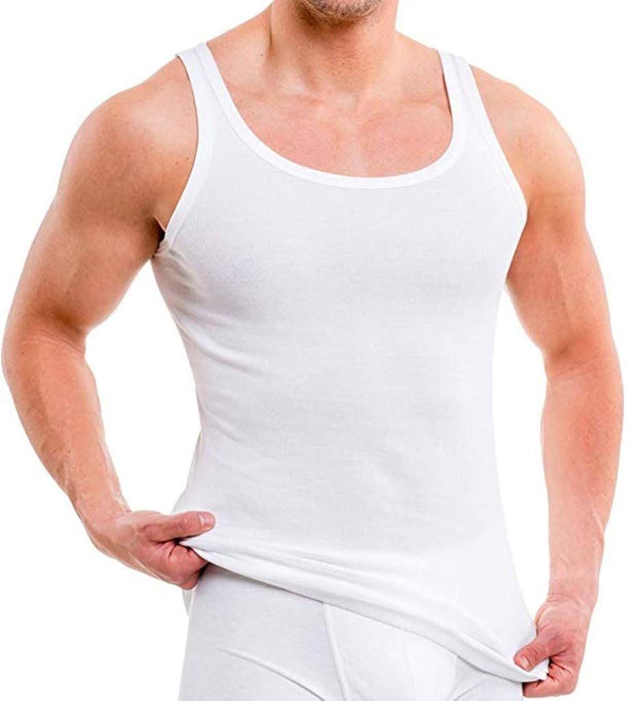 ASOBIMONO Men's Big & Tall 5 Pack Classics AShirt ComfortSoft Tank Top Cotton Undershirt Tee