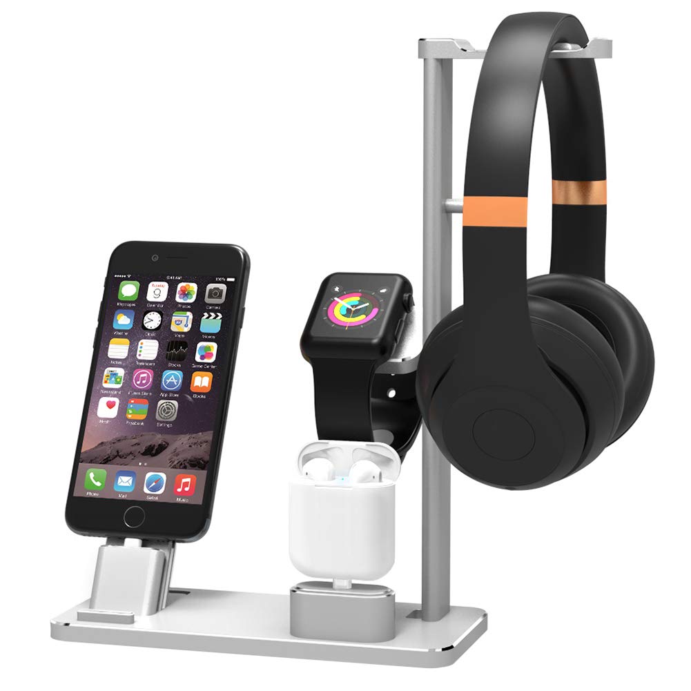 Ladestation für Apple Watch Kopfhörer 4 in 1 Apple Watch Stand Aluminiumlegierung iWatch Ladestation für Apple Watch Kopfhörer 4 in 1 Apple Watch Stand Aluminiumlegierung iWatch