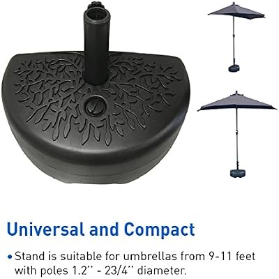 Amazon Com Easygo Half Umbrella Base Weight Water Weighted Universal Stand Garden Outdoor