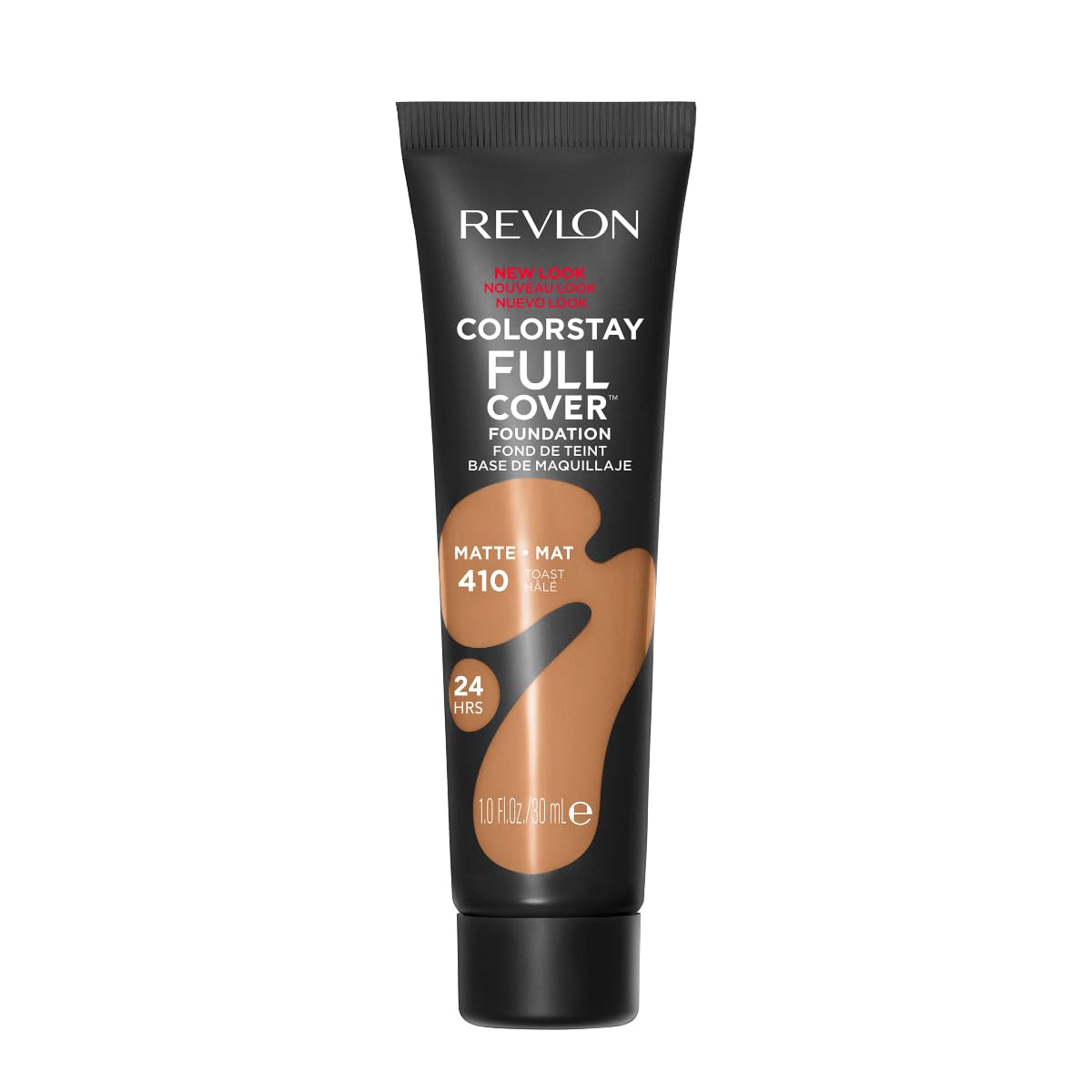 Revlon ColorStay Full Cover Longwear Matte Foundation, Heat & Sweat Resistant Lightweight Face Makeup, Toast (410), 30ml
