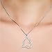 YFN Sterling Silver Gold Tone Love Heart Pendant Necklace for Women, 18