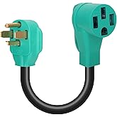 Afurkuot 14-30P to 14-50R EV Charger Adapter from Dryer for EV Charging, NEMA 14-30P to NEMA 14-50P for Home Level 2 Charging