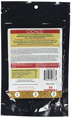 Northfin Food Cichlid Formula 3mm Pellet 100 Gram Package