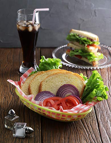 New Star Foodservice 44195 Fast Food Baskets, 9.25 x 6 Inch Oval, Set of 36, Yellow - Thumbnail 4