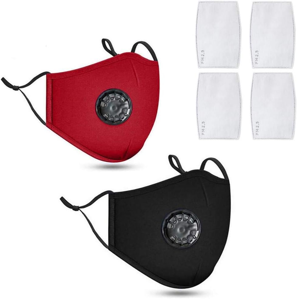 Masks with 2 pcs Filter Paper, Protection Mouth mask, Sealed Bag Protective Face Mask Dust Filter Mouth Cove, Dust Proof Washable Sports Outdoor Mouth Face Guard