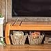 StorageWorks Seagrass Storage Baskets, Medium Wicker Baskets with Built-in Handles, 2 Pack