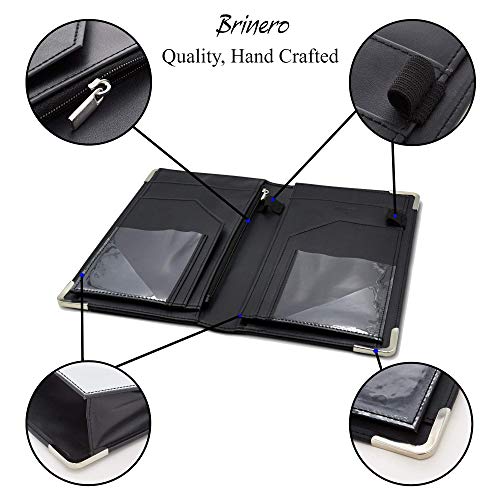 Brinero Premium Server Book, Newly Improved Bulk Pockets for