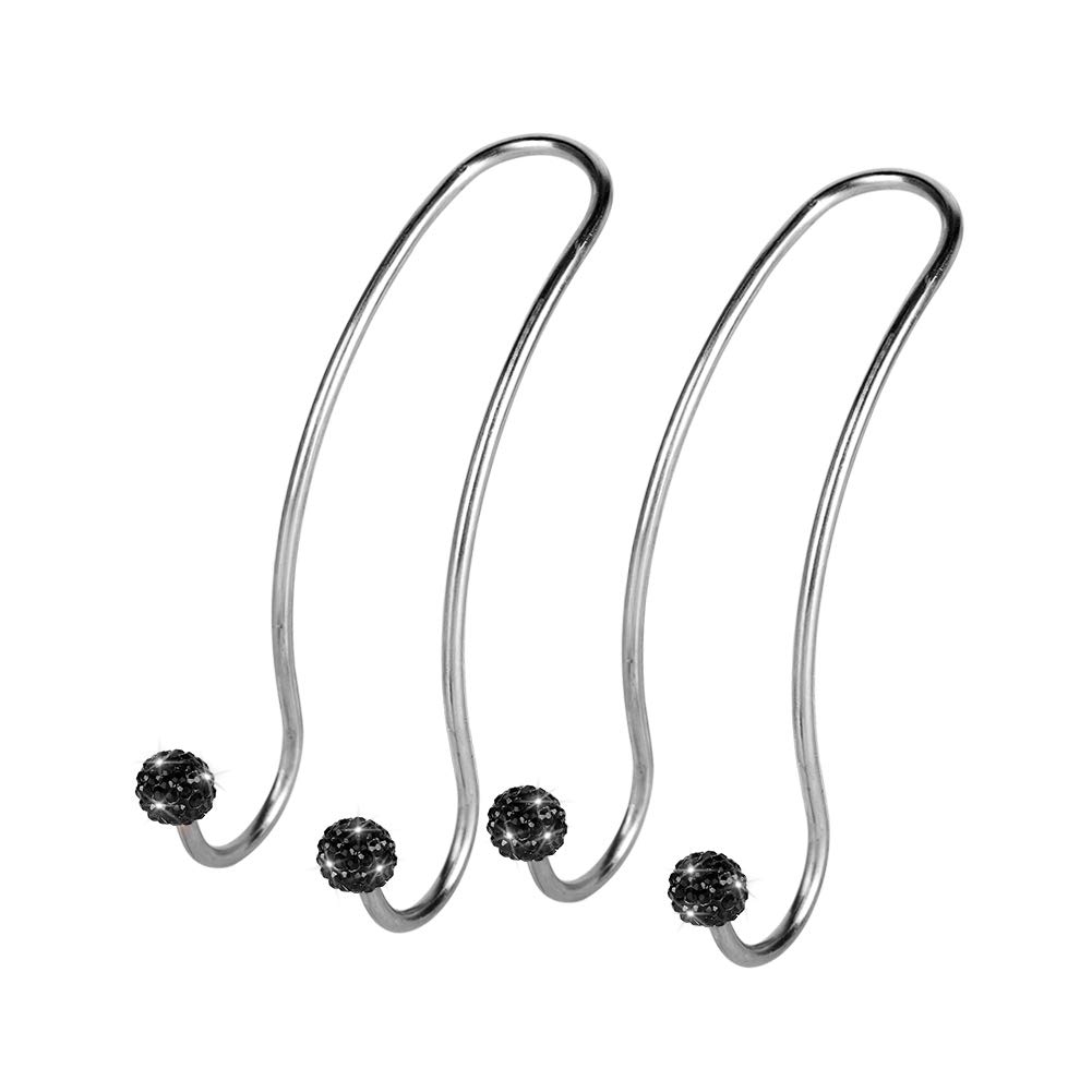 SAVORI Auto Hooks, Bling Car Hangers Organizer Seat Headrest Hooks Strong and Durable Backseat Hanger Storage Universal for SUV Truck Vehicle 2 Pack (Black)