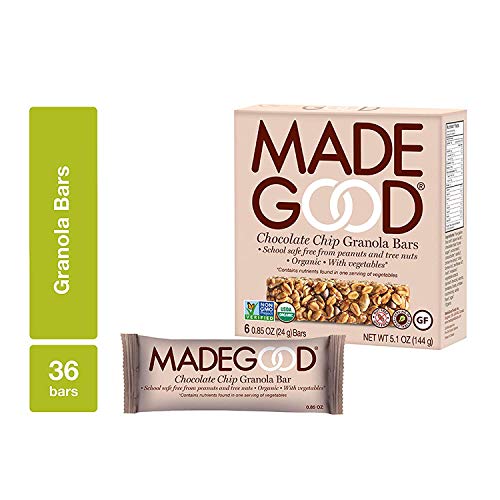 image for MadeGood Chocolate Chip Granola Bars, 6 Pack (36 bars); Gluten Free Oa