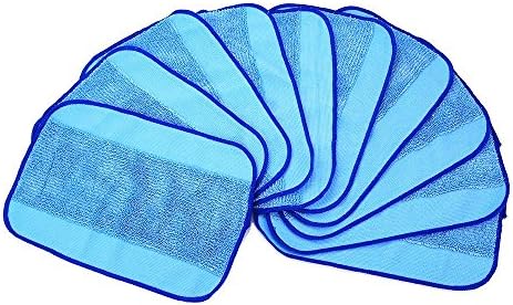 10-Pack Microfiber Mopping Cloths, for iRobot Braava 380 380t 320 321 Mint 4200 4205 5200 5200C Robot Blue