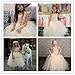 FAYBOX Pageant Wedding Flower Girl Dress Crossed Back Bow Feather Sash Fluffy 4 Gold