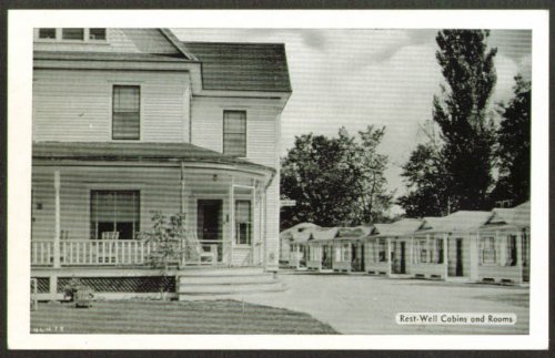 Rest Well Cabins Rooms Gorham Nh Postcard 1940s At Amazon S