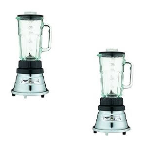 Waring WPB05 Commercial Blender, 350 Watt, 2-Speed Blender - Chrome Base with Glass Carafe