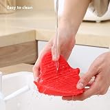 PAIDASHU Oven Glove Thicken Silicone Pot Holder Red 2 Pack view 7