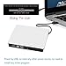 [Updated Version] External CD Drive, Botee USB 3.0 Portable CD DVD +/-RW Drive Slim DVD/CD ROM Rewriter Burner Writer, High Speed Data Transfer for Laptop/Macbook/Desktop/MacOS/Windows10/8/7 (White)
