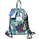 Drawstring Backpack Original Floral Leaf Tote Bags Sackpack for Shopping Yoga Gym Hiking Swimming Travel Beach 2 Sizes&20 Patterns