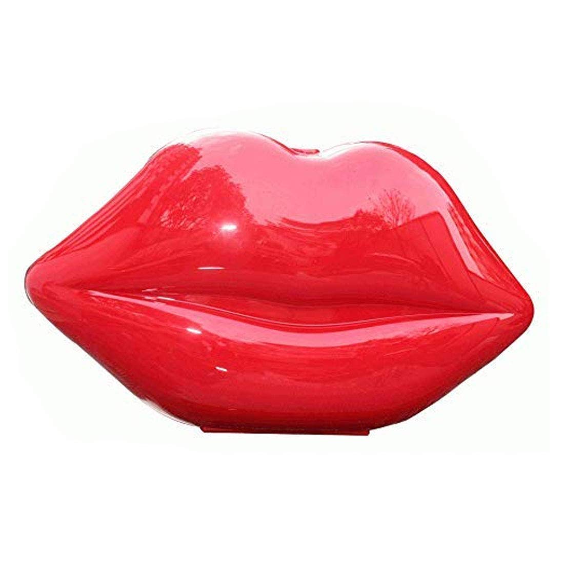 Women Acrylic Sexy Lips-shaped Evening Bags Purses Clutch Vintage Banquet Handbag