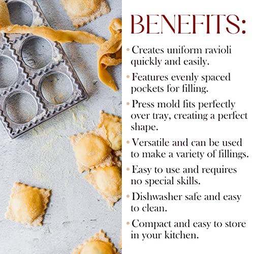 Bellemain Ravioli Maker Press Pelmeni Mold, Pierogi Press, Potsticker