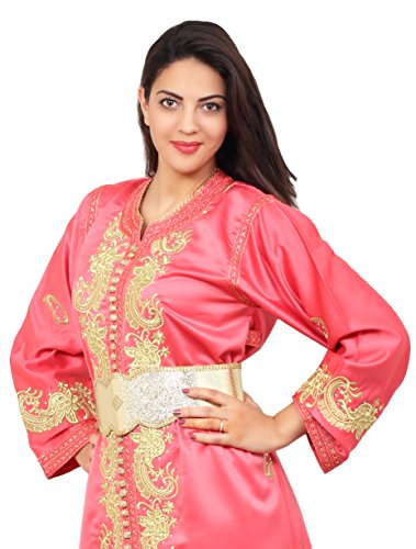 Moroccan Caftan Women Handmade Embroidery Small To Large Complimentary Belt - Image 18