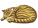 Hughapy Sleeping Area Rug Cute Animal Shaped Rugs for Living Room Bedroom Doorway Soft Carpet Non-Slip Rug Orange Tabby 33.5 x 18 inch