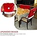 AMFOCUS Christmas Dining Chair Slipcovers Chair Back Covers Xmas Decoration, Santa Claus Hat Design, Set of 6