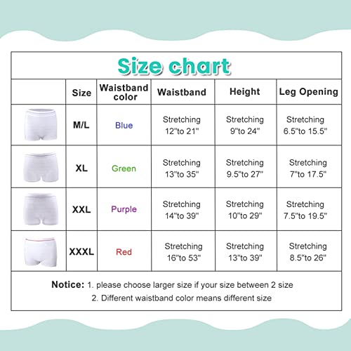 Mesh Postpartum Underwear 36 Packs Natural C-Section Delivery Post Surgical Recovery Disposable Washable Women\'s Panties (White-36pcs, M/L)