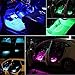 Sanhezhong Car LED Strip Light, 4pcs 48 LED DC 12V Multicolor Music Car Interior Light LED Under Dash Lighting Kit with Sound Active Function, Wireless Remote Control, Car Chargerthumb 2