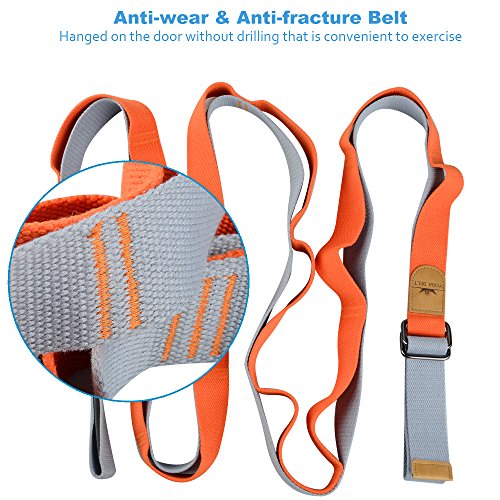 Soumit Multi-loop Stretching Strap, Durable Cotton Yoga Stretching Band Belt, Improving Flexibility Against Slippery Injury for Ballet Muscle Therapy and Other Physical Exercise