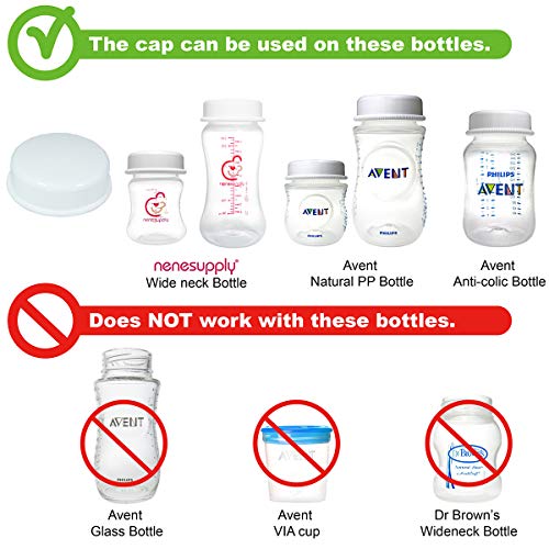 Nenesupply 4.7oz Wide Neck Breast Pump Bottles Use as Bottles for