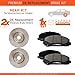 Max Brakes OE Series Rotors w/Ceramic Pads Rear Premium Brake Kit KT020042 [Fits 2006 - 2015 Honda Civic | 2006 - 2011 Acura CSX | 2013 - 2015 ILX]