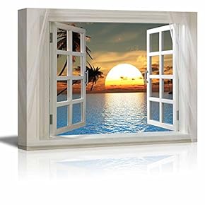 Glimpse into Palm Trees and Sunset at Sunset...