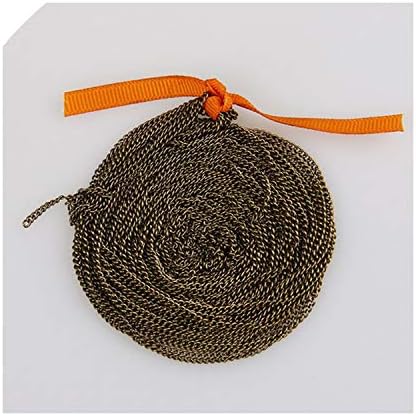 FINDYOU 5M/Lot 1X2.2X2Mm Metal Necklace Chain 7Colors Bulk Fit Bracelets Metal Link Chain for Jewelry Making