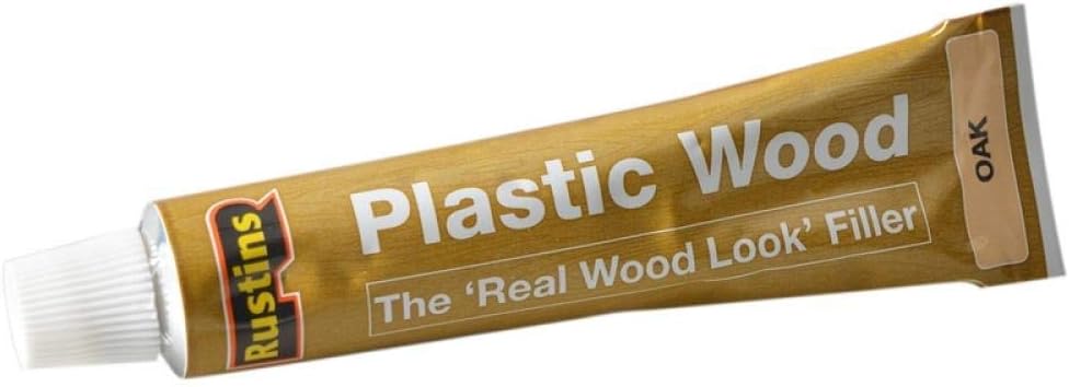 Rustins Plastic Wood Oak 5015332220069 Quick Drying Filler Waterproof