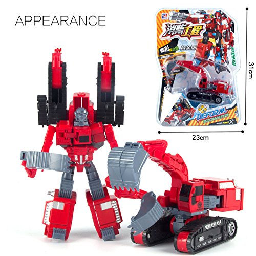 Qiyun Deformed Robot Toy 5-in-6 Mini Children Intellectual Engineering Truck Manual Transformation Robot Model Plastic Toy Christmas Giftstyle:Save God of War
