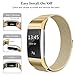 SWEES Metal Bands Compatible Fitbit Charge 2, Milanese Stainless Steel Metal Magnetic Replacement Wristband Small & Large (5.5
