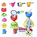 11 PCs Bath Toys for Toddlers 1-3, Sprinkle Water Lab with Sea Animals Water Toys, Stacking Cups and Fishing Net Bathtub Toys
