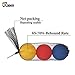 JBM Racquetball Squash 5.5cm / 2.17” Rubber 1 Red 1 Blue 1 Orange Balls in a Net 65-70% Rebound Rate Highly Visible for Racquetball Game Practice Training