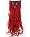 8PCS Clip in Hair Extensions Straight Wavy Curly Full Head Women Colorful Highlight Ombre Hairpiece -24