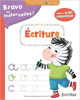 Amazon Fr Bravo Les Maternelles Ecriture Grande Section Autocollants Des 5 Ans Hudrisier Cecile Turquois Alice Livres