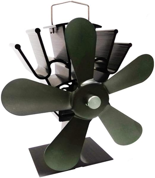 Womdee Kaminventilator mit 5 Flügeln, umweltfreundliches Aluminium