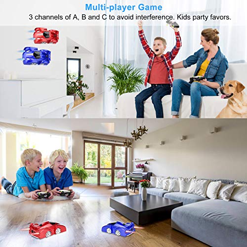 Ansee Wall Climbing Car Remote Control Car Rechargeable Mini Size 360° Rotating Defying Gravity Toy with LED Light Birthday for Kids, Boys & Girls (Mini-Blue) - Thumbnail 7