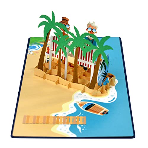 CUTPOPUP Funny Beach Couple – 3D Anniversary Card, Birthday Card, Wedding Greeting Card, Gift Card, Original Gifts for Women (Funny Couple) US8-OC211ES
