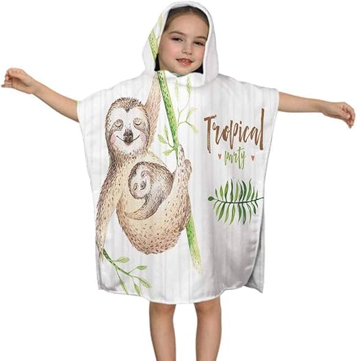 sloth hooded towel