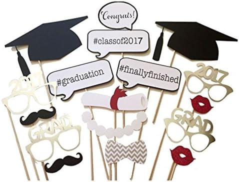 2017 Graduation Party Decorations Phtoto Booth Props 17pcs