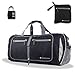 The Friendly Swede Foldable Lightweight 48L Travel Duffel Bag with Padlock (Black)