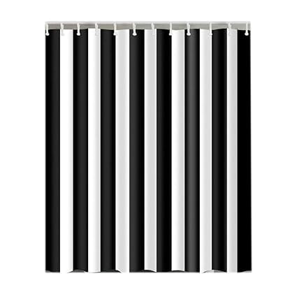 Eureya Shower Curtain 100 Polyester Fabric Black And White